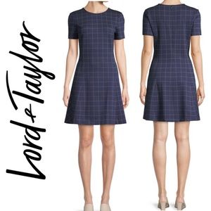 NWT Lord&Taylor Petite ALine Plaid Dress